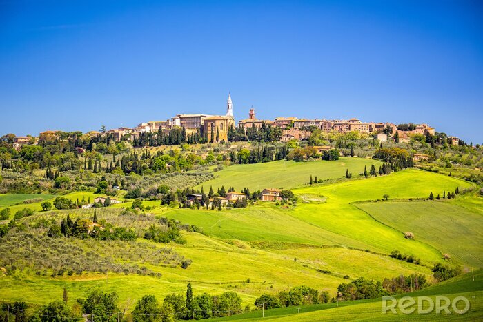 Fototapete Toskana Stadt Pienza
