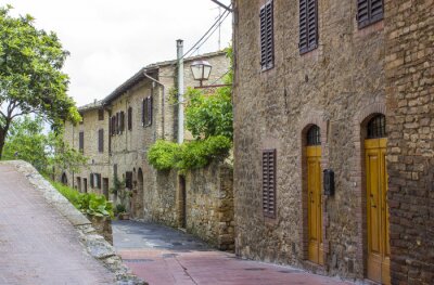 Toskana Straße San Gimignano