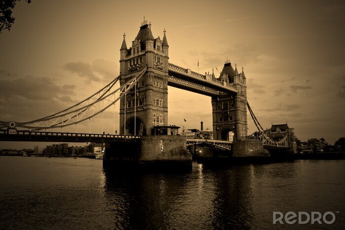 Fototapete Tower Bridge in Sepia
