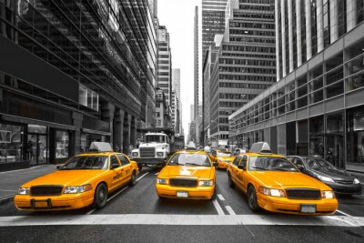 Traditionelle New Yorker Taxis