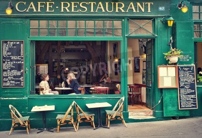 Fototapete Traditionelles Pariser Café