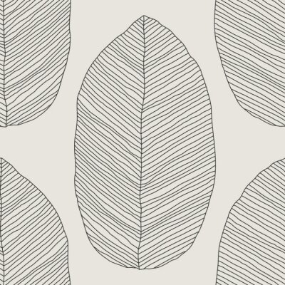 Trendiges minimalistisches botanisches Muster mit einer Linie Kunst Komposition