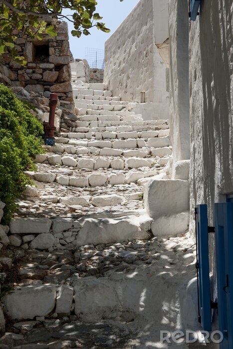 Fototapete Treppe aus weißem Stein