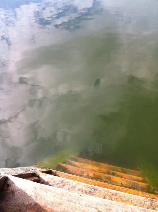 Fototapete Treppe im Wasser