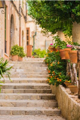 Fototapete Treppe in einer italienischen Straße