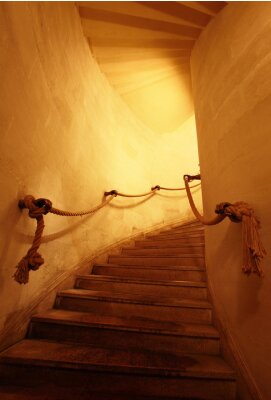 Fototapete Treppe mit Schnurgeländer