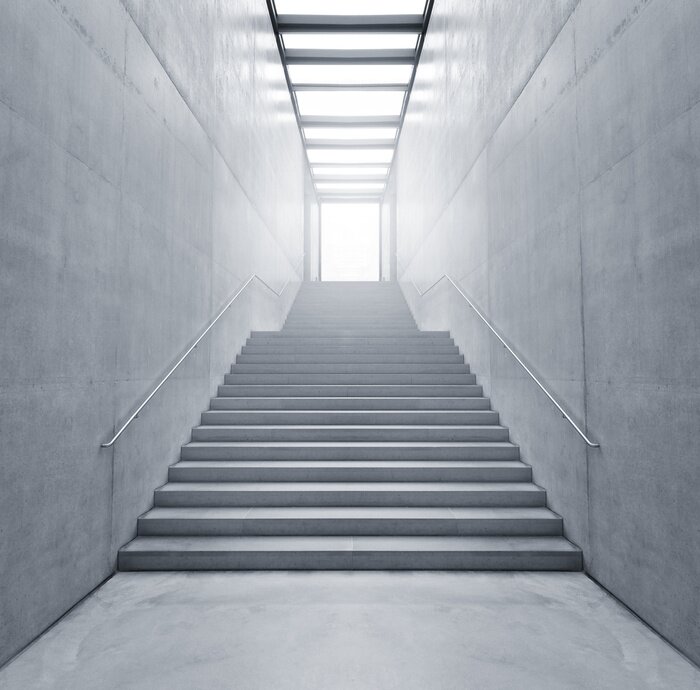Fototapete Treppe und Wand in Beton