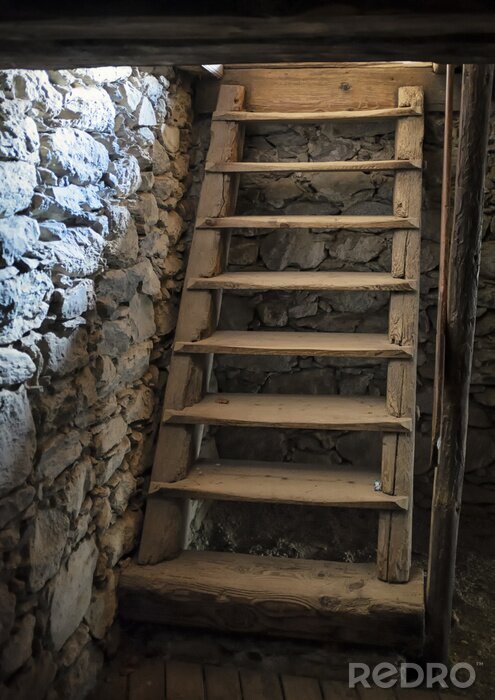 Fototapete Treppe zum alten Keller