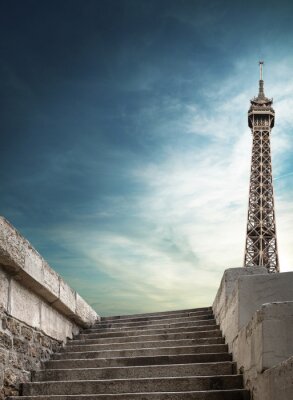 Fototapete Treppe zum Eiffelturm