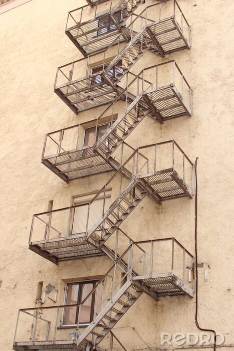 Fototapete Treppenaufgang aus Metall