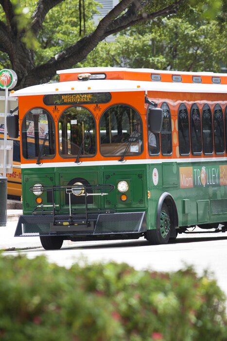 Fototapete Trolleybus in Miami