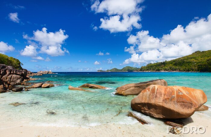 Fototapete Tropen und Strand auf den Seychellen