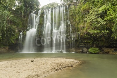 Fototapete Tropen Wasserfall und Wasser