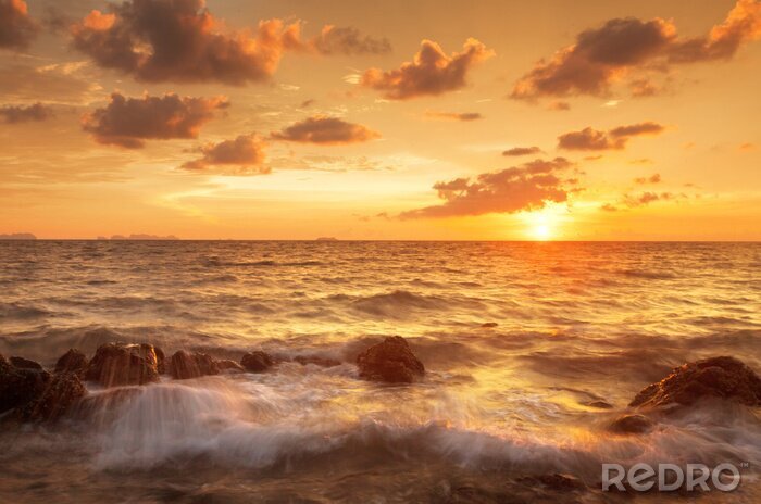 Fototapete Tropisches Meer bei Sonnenuntergang