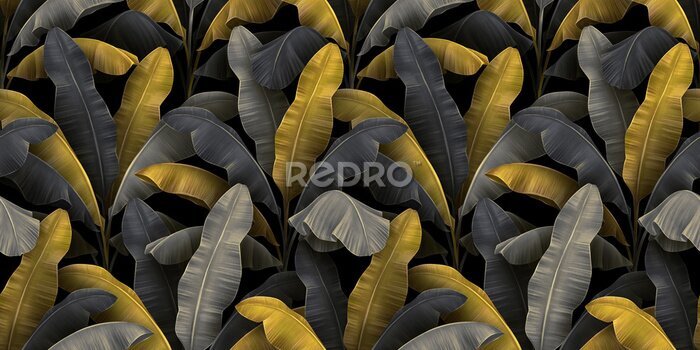 Fototapete Tropisches Muster der Bananenblätter