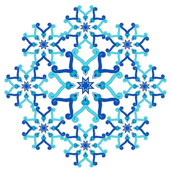 Fototapete Türkisblaues geometrisches Muster