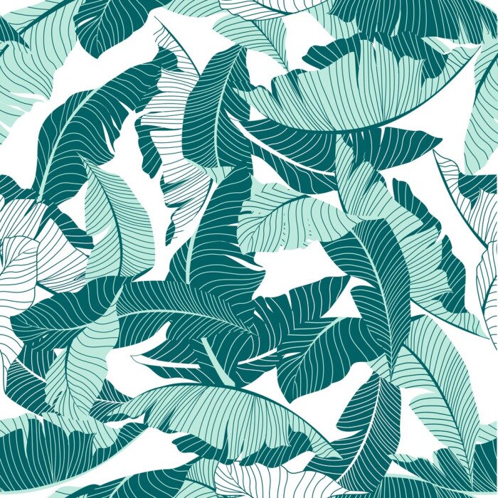 Fototapete Türkisfarbene Blätter