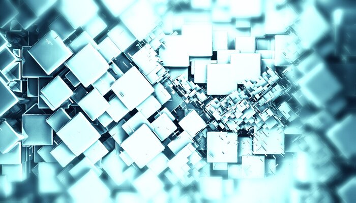 Fototapete Türkisfarbene Mikrochips