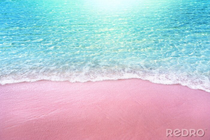 Fototapete Türkisfarbene Wellen am Sandstrand