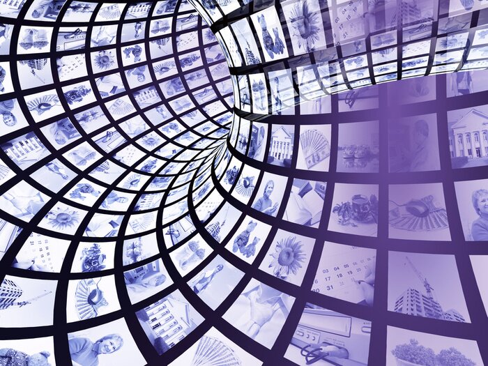 Fototapete Tunnel 3D aus Bildern