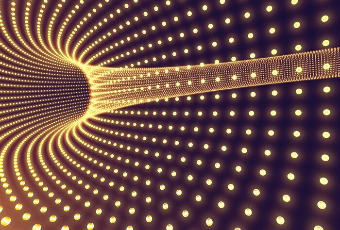 Fototapete Tunnel 3D aus Licht