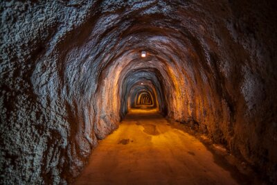 Fototapete Tunnel 3D im Felsen