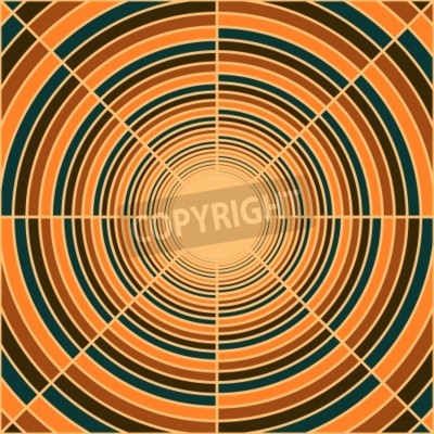 Fototapete Tunnel im Retro-Stil 3D