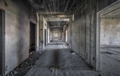 Fototapete Tunnel im verlassenen Gebäude