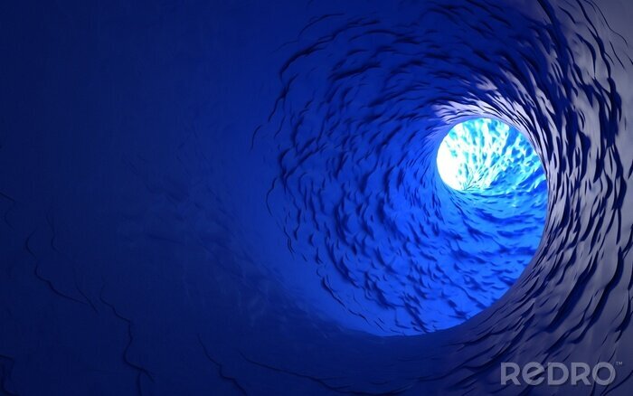 Fototapete Tunnel in Blau
