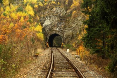 Fototapete Tunnel in der Landschaft
