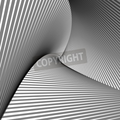 Fototapete Tunnel mit grauen Streifen