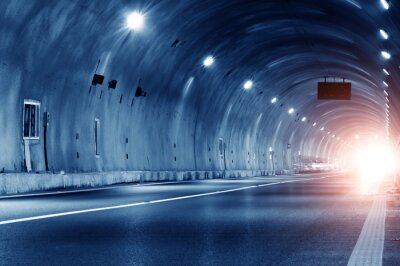 Fototapete Tunnel mit Licht