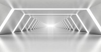 Fototapete Tunnel mit Lichtern 3D
