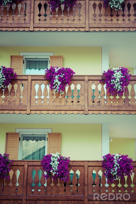 Fototapete Typische balkone in italien