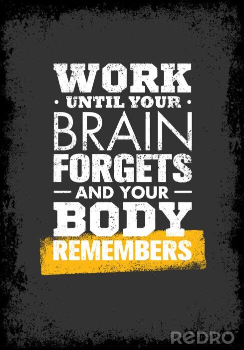 Fototapete Typografischer Slogan für die Sporttreibenden