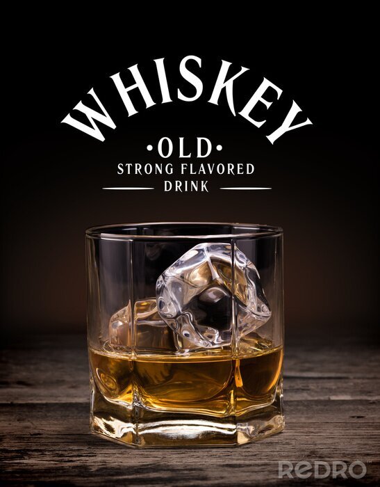 Fototapete typografisches Motiv von Whisky