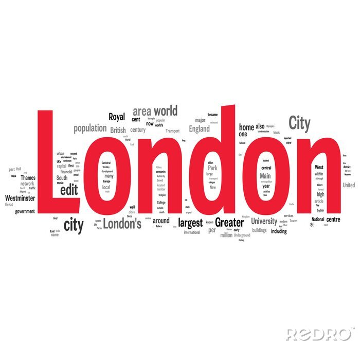 Fototapete Typografisches Muster mit London