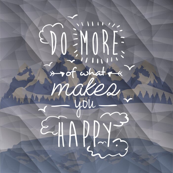 Fototapete Typografisches Zitat umgeben von Wolken