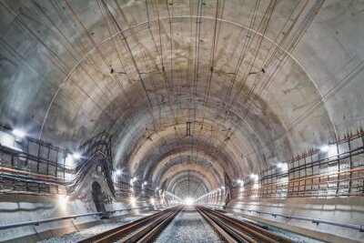 Fototapete U-Bahn-Tunnel aus Beton