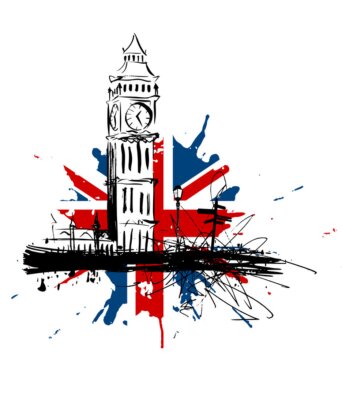 UK Big Ben Flagge