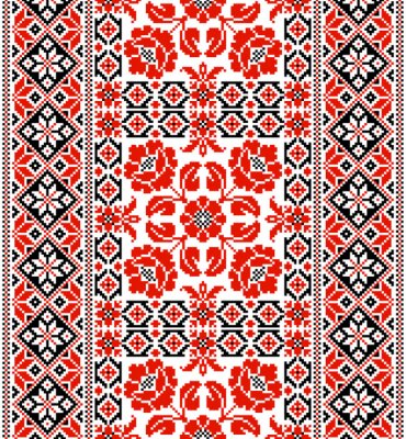 Fototapete Ukrainisches Muster auf dem Teppich