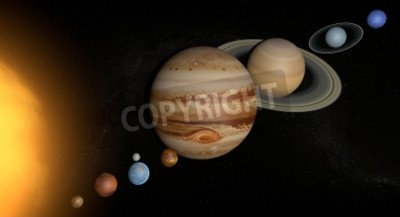 Fototapete Universum und Sonnensystem