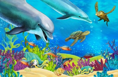 Unterwassertiere und Korallenriff