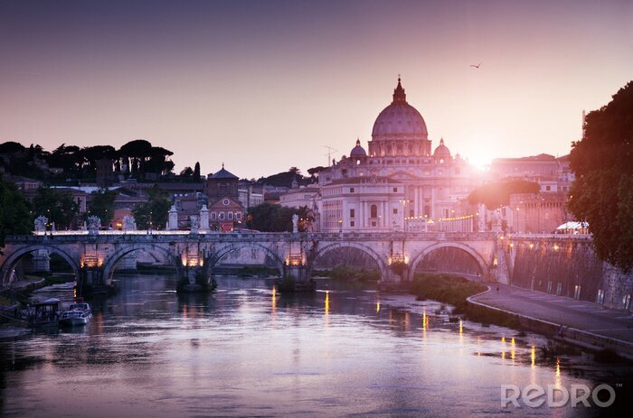 Fototapete Vatikan und Blick auf Basilika