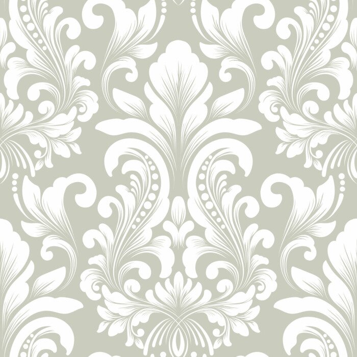 Fototapete Vector Damast nahtlose Muster Element. Klassische Luxus altmodische Damast Ornament, royal victorian nahtlose Textur für Tapeten, Textil, Verpackung. Exquisite Blumen-Barock-Vorlage.