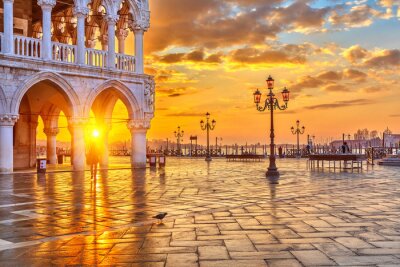 Fototapete Venedig bei sonnenaufgang