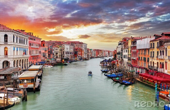 Fototapete Venedig in der untergehenden sonne