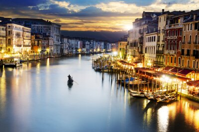 Fototapete Venedig in nachtaufnahmen