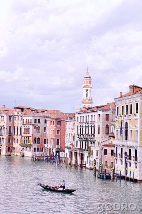 Fototapete Venedig in rosa-tönen