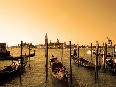 Fototapete Venedig in sepia-tönen